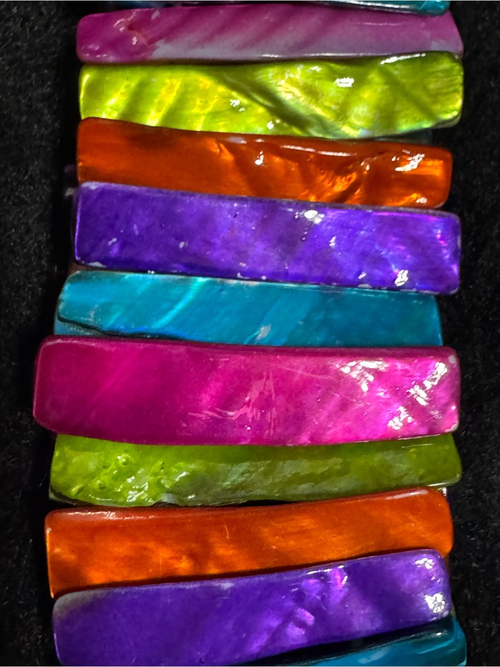 Multi-Color Shell Stretch Bracelet - Picture 7 of 8